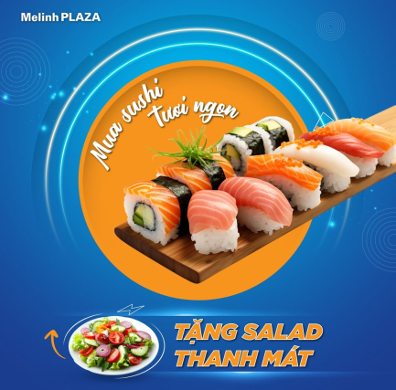 MUA SUSHI TƯƠI NGON - TẶNG SALAD THANH MÁT 
